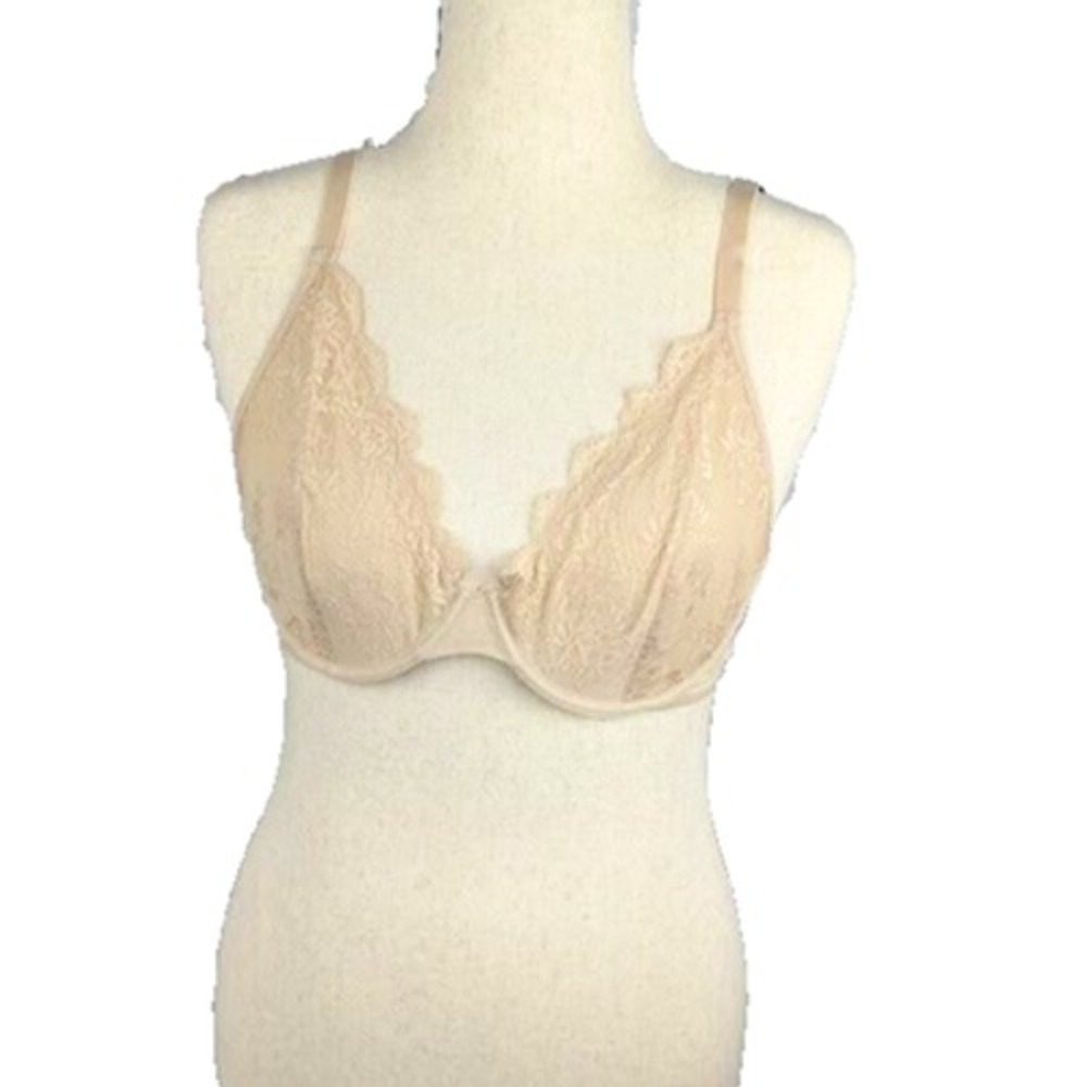 Inc International Concepts Apex Lace Bra Size XL Almond Latte Underwire